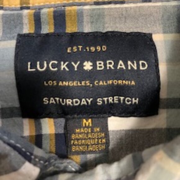 Lucky Brand L/S Snap Shirt  Size M  Saturday Stretch - Picture 3 of 9